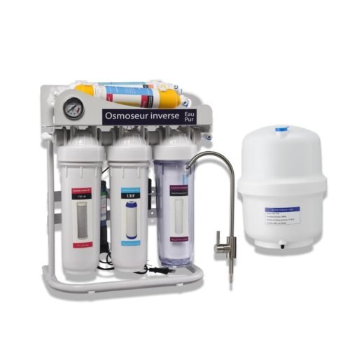 Osmoseur Inverse Filtre à eau 6 étages avec jauge de pression Avec Robinet inox 304 – Image 2
