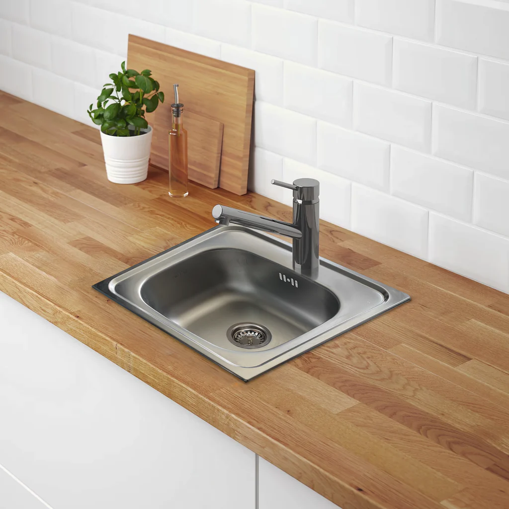 EVIER INOX 1BAC 50cm*50cm ENCASTRE ASIL AS 14 INOX 304